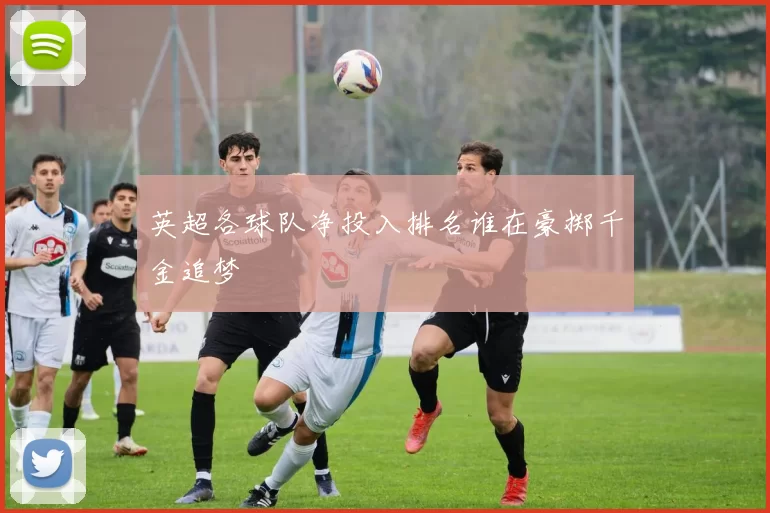 英超各球队净投入排名谁在豪掷千金追梦